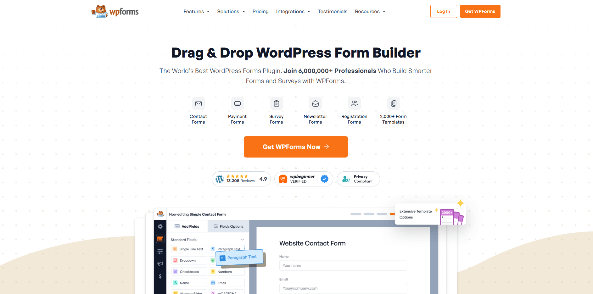 formulários de captura de leads wpforms