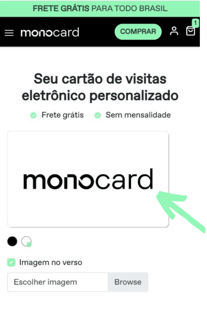 Insert your logo to be printed on the monocard