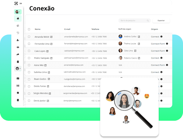 Página de conexiones de la tarjeta digital