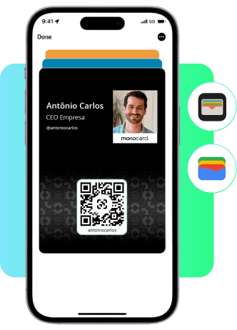 cartão de visita no Google e apple wallet
